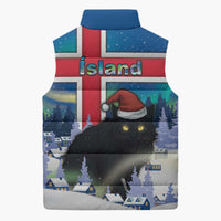 Iceland Christmas Sleeveless Puffer Jacket Yule Cat Gledileg Jol - Wonder Print Shop