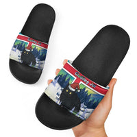 Iceland Christmas Slide Sandals Yule Cat Gledileg Jol - Wonder Print Shop
