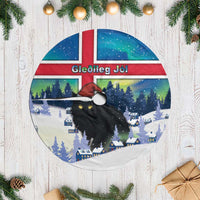 Iceland Christmas Tree Skirt Yule Cat Gledileg Jol - Wonder Print Shop