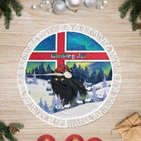 Iceland Christmas Tree Skirt Yule Cat Gledileg Jol - Wonder Print Shop
