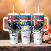 Iceland Christmas Tumbler With Handle Yule Cat Gledileg Jol - Wonder Print Shop