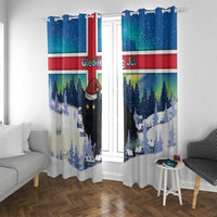 Iceland Christmas Window Curtain Yule Cat Gledileg Jol - Wonder Print Shop