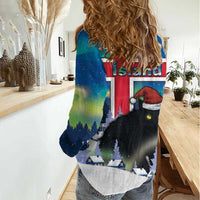 Iceland Christmas Women Casual Shirt Yule Cat Gledileg Jol - Wonder Print Shop