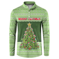 Cactus Christmas Button Sweatshirt Merry Cactmas - Wonder Print Shop