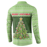 Cactus Christmas Button Sweatshirt Merry Cactmas - Wonder Print Shop