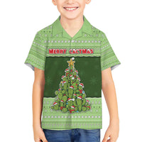Cactus Christmas Family Matching Short Sleeve Bodycon Dress and Hawaiian Shirt Merry Cactmas - Wonder Print Shop
