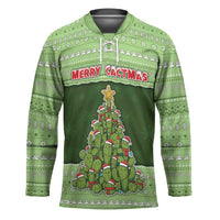Cactus Christmas Hockey Jersey Merry Cactmas - Wonder Print Shop