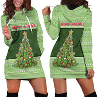 Cactus Christmas Hoodie Dress Merry Cactmas - Wonder Print Shop