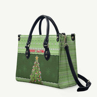 Cactus Christmas Leather Bag Merry Cactmas - Wonder Print Shop