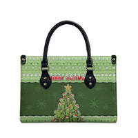Cactus Christmas Leather Bag Merry Cactmas - Wonder Print Shop