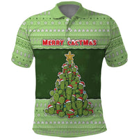 Cactus Christmas Polo Shirt Merry Cactmas - Wonder Print Shop
