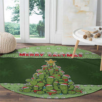 Cactus Christmas Round Carpet Merry Cactmas - Wonder Print Shop