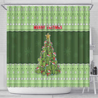 Cactus Christmas Shower Curtain Merry Cactmas - Wonder Print Shop