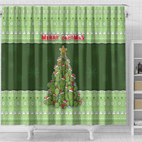 Cactus Christmas Shower Curtain Merry Cactmas - Wonder Print Shop