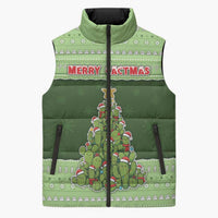 Cactus Christmas Sleeveless Puffer Jacket Merry Cactmas - Wonder Print Shop