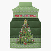 Cactus Christmas Sleeveless Puffer Jacket Merry Cactmas - Wonder Print Shop