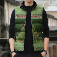 Cactus Christmas Sleeveless Puffer Jacket Merry Cactmas - Wonder Print Shop