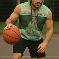 Cactus Christmas Sleeveless Zip Hoodie Merry Cactmas - Wonder Print Shop