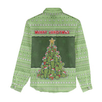 Cactus Christmas Women Casual Shirt Merry Cactmas - Wonder Print Shop