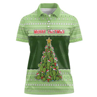 Cactus Christmas Women Polo Shirt Merry Cactmas - Wonder Print Shop