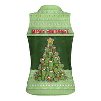 Cactus Christmas Women Sleeveless Polo Shirt Merry Cactmas - Wonder Print Shop