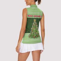 Cactus Christmas Women Sleeveless Polo Shirt Merry Cactmas - Wonder Print Shop