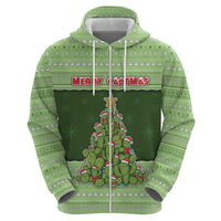 Cactus Christmas Zip Hoodie Merry Cactmas - Wonder Print Shop