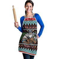 Vikings Christmas Apron Warrior Santa - Wonder Print Shop
