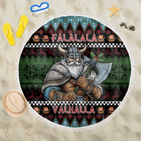 Vikings Christmas Beach Blanket Warrior Santa - Wonder Print Shop