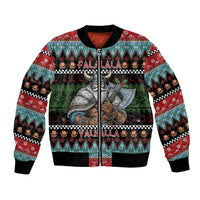 Vikings Christmas Bomber Jacket Warrior Santa - Wonder Print Shop