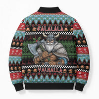Vikings Christmas Bomber Puffer Jacket Warrior Santa - Wonder Print Shop