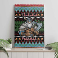 Vikings Christmas Canvas Wall Art Warrior Santa - Wonder Print Shop