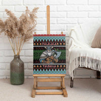Vikings Christmas Canvas Wall Art Warrior Santa - Wonder Print Shop