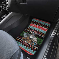 Vikings Christmas Car Mats Warrior Santa - Wonder Print Shop