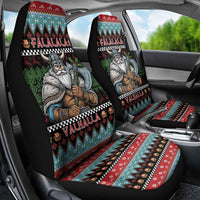Vikings Christmas Car Seat Cover Warrior Santa - Wonder Print Shop