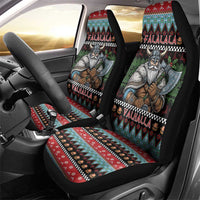 Vikings Christmas Car Seat Cover Warrior Santa - Wonder Print Shop