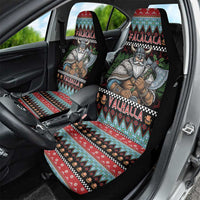 Vikings Christmas Car Seat Cover Warrior Santa - Wonder Print Shop