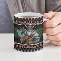 Vikings Christmas Ceramic Mug Warrior Santa - Wonder Print Shop