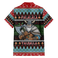 Vikings Christmas Family Matching Long Sleeve Bodycon Dress and Hawaiian Shirt Warrior Santa - Wonder Print Shop