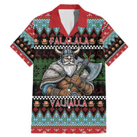 Vikings Christmas Family Matching Mermaid Dress and Hawaiian Shirt Warrior Santa - Wonder Print Shop