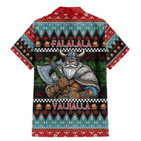 Vikings Christmas Family Matching Mermaid Dress and Hawaiian Shirt Warrior Santa - Wonder Print Shop