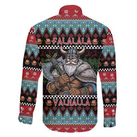 Vikings Christmas Family Matching Mermaid Dress and Hawaiian Shirt Warrior Santa - Wonder Print Shop