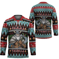 Vikings Christmas Hockey Jersey Warrior Santa - Wonder Print Shop
