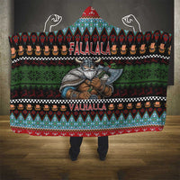 Vikings Christmas Hooded Blanket Warrior Santa - Wonder Print Shop