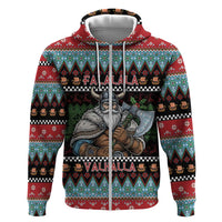 Vikings Christmas Hoodie Warrior Santa - Wonder Print Shop