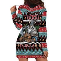 Vikings Christmas Hoodie Dress Warrior Santa - Wonder Print Shop