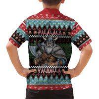 Vikings Christmas Kid Hawaiian Shirt Warrior Santa - Wonder Print Shop