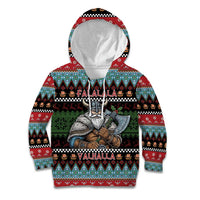 Vikings Christmas Kid Hoodie Warrior Santa - Wonder Print Shop