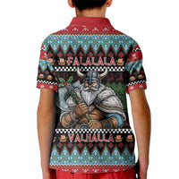 Vikings Christmas Kid Polo Shirt Warrior Santa - Wonder Print Shop