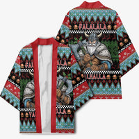 Vikings Christmas Kimono Warrior Santa - Wonder Print Shop